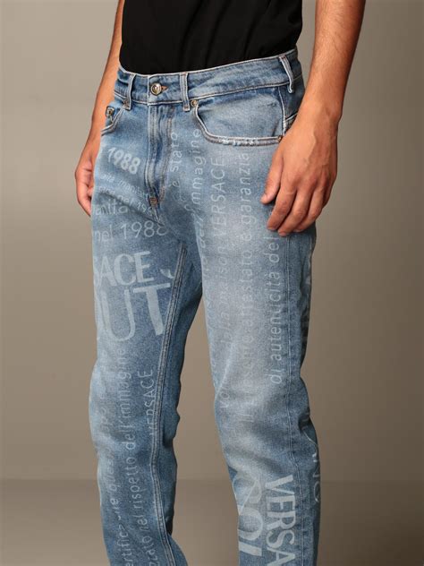 versace pants men's sale|Versace denim pants.